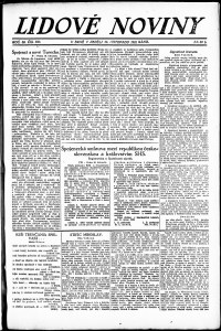 Lidov noviny z 19.11.1922, edice 1, strana 1