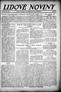 Lidov noviny z 19.12.1921, edice 2, strana 1