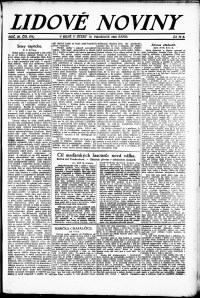 Lidov noviny z 19.12.1922, edice 1, strana 1