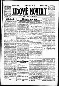 Lidov noviny z 20.1.1918, edice 1, strana 1