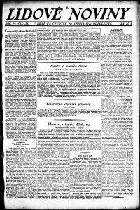 Lidov noviny z 20.1.1921, edice 2, strana 1