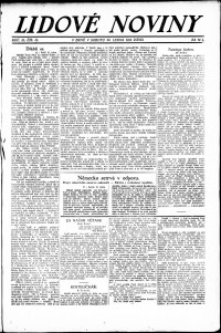 Lidov noviny z 20.1.1923, edice 1, strana 1