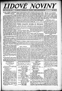Lidov noviny z 20.2.1920, edice 2, strana 1