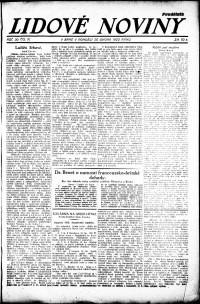 Lidov noviny z 20.2.1922, edice 1, strana 1