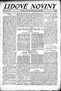Lidov noviny z 20.2.1923, edice 2, strana 1