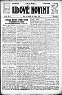 Lidov noviny z 20.3.1919, edice 1, strana 1