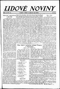 Lidov noviny z 20.3.1923, edice 1, strana 1