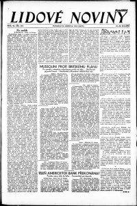 Lidov noviny z 20.3.1933, edice 1, strana 1
