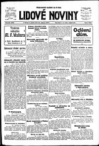 Lidov noviny z 20.4.1917, edice 3, strana 1