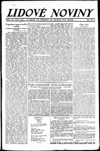 Lidov noviny z 20.4.1921, edice 1, strana 1
