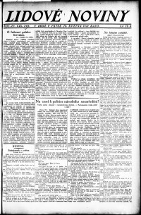 Lidov noviny z 20.5.1921, edice 1, strana 1