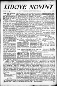 Lidov noviny z 20.5.1922, edice 1, strana 1