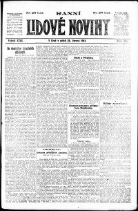Lidov noviny z 20.6.1919, edice 1, strana 1