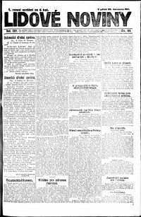 Lidov noviny z 20.7.1917, edice 2, strana 1