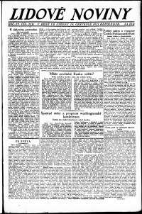 Lidov noviny z 20.7.1921, edice 2, strana 1