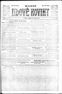 Lidov noviny z 20.8.1918, edice 1, strana 1