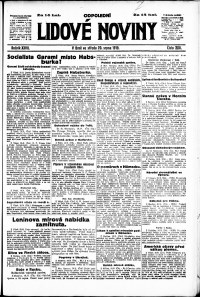 Lidov noviny z 20.8.1919, edice 2, strana 1