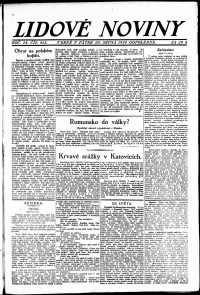 Lidov noviny z 20.8.1920, edice 2, strana 1