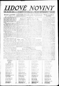 Lidov noviny z 20.9.1920, edice 2, strana 1