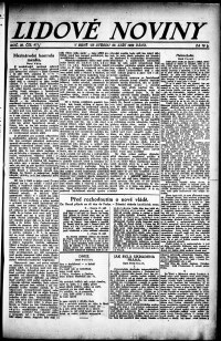 Lidov noviny z 20.9.1922, edice 2, strana 1