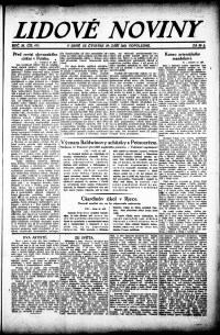Lidov noviny z 20.9.1923, edice 2, strana 1