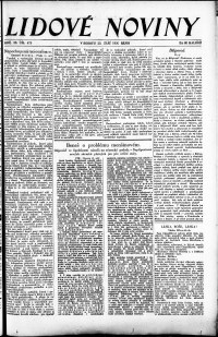 Lidov noviny z 20.9.1930, edice 1, strana 1