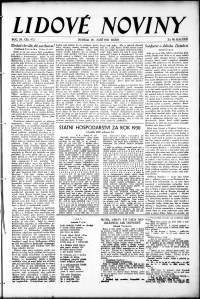 Lidov noviny z 20.9.1931, edice 1, strana 1