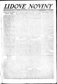 Lidov noviny z 20.10.1920, edice 2, strana 1