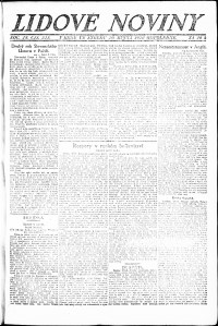 Lidov noviny z 20.10.1920, edice 3, strana 1