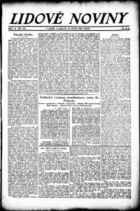 Lidov noviny z 20.10.1923, edice 1, strana 1