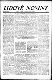 Lidov noviny z 20.11.1923, edice 1, strana 1