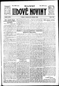 Lidov noviny z 20.12.1919, edice 1, strana 1