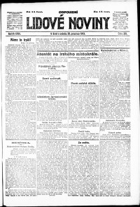 Lidov noviny z 20.12.1919, edice 2, strana 1