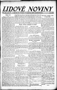 Lidov noviny z 21.1.1920, edice 2, strana 1