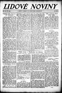Lidov noviny z 21.1.1922, edice 2, strana 1