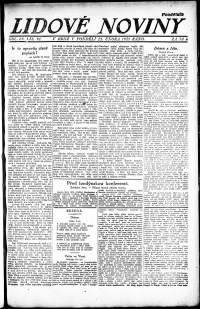 Lidov noviny z 21.2.1921, edice 1, strana 1