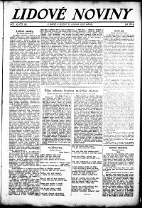 Lidov noviny z 21.2.1922, edice 2, strana 1