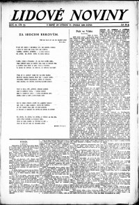 Lidov noviny z 21.2.1923, edice 1, strana 1