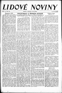 Lidov noviny z 21.3.1933, edice 1, strana 1