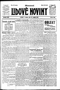 Lidov noviny z 21.4.1917, edice 1, strana 1