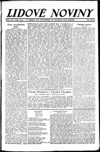 Lidov noviny z 21.4.1921, edice 1, strana 1