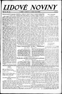 Lidov noviny z 21.4.1923, edice 1, strana 1