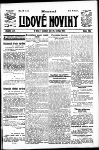 Lidov noviny z 21.5.1917, edice 1, strana 1