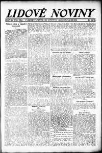 Lidov noviny z 21.5.1920, edice 2, strana 1