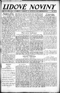 Lidov noviny z 21.5.1921, edice 2, strana 1