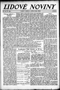 Lidov noviny z 21.5.1922, edice 1, strana 1