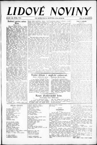 Lidov noviny z 21.5.1924, edice 1, strana 1