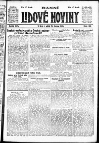 Lidov noviny z 21.6.1918, edice 1, strana 1
