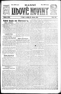 Lidov noviny z 21.6.1919, edice 1, strana 1