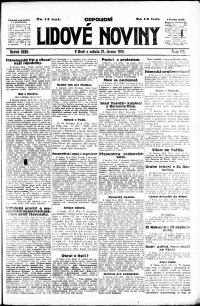 Lidov noviny z 21.6.1919, edice 2, strana 1